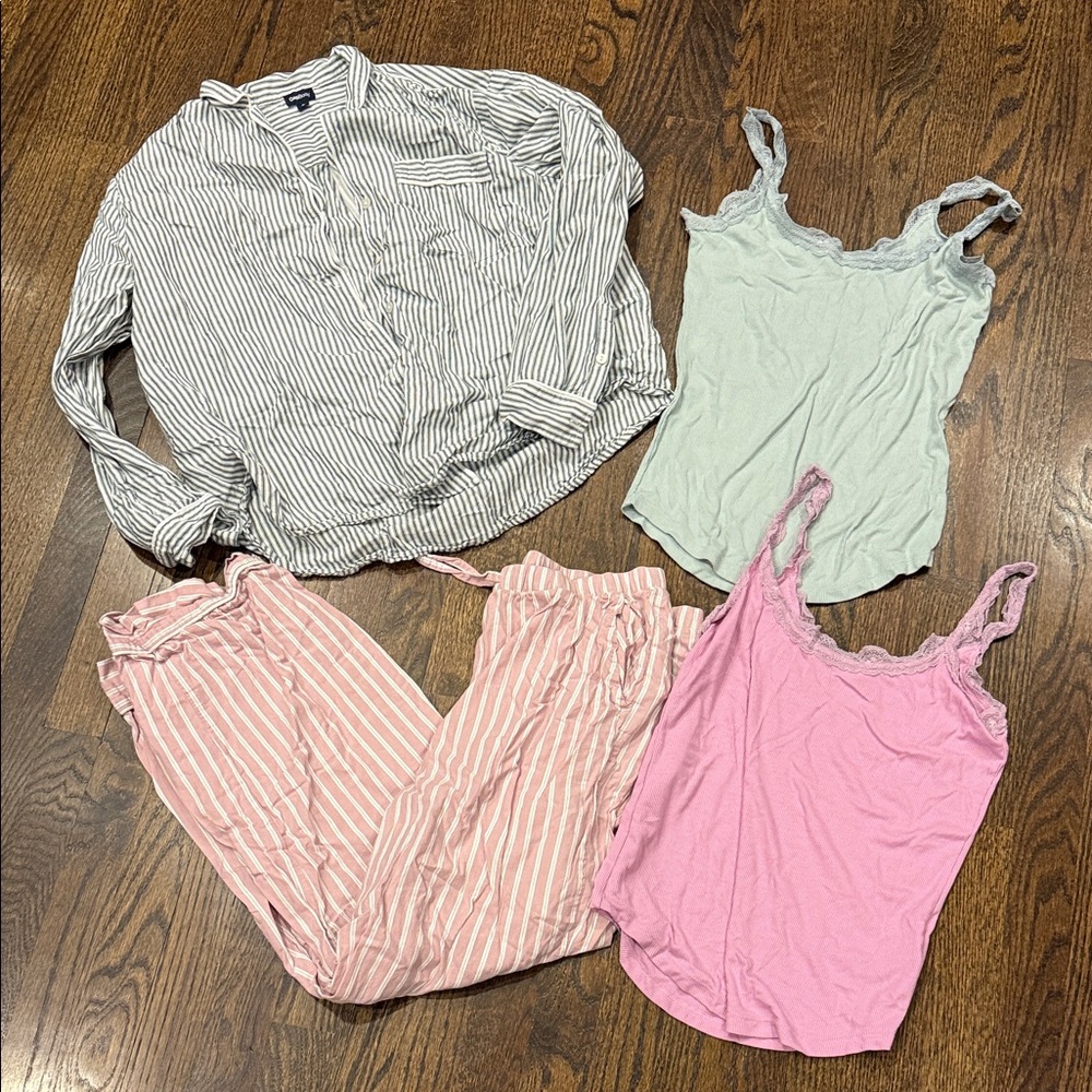 Gap small cozy Striped Shirt and Tank Top bundle Preloved